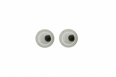 Глазки для игрушек, круглые, с бегающими зрачками, 3 мм/упак.100+/-5 шт, цв. -черно-белые - купить в Белгороде. Цена: 25.40 руб.