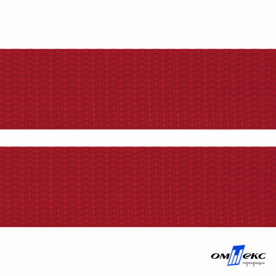 Красный- цв.171-Текстильная лента-стропа 550 гр/м2 ,100% пэ шир.30 мм (боб.50+/-1 м) - купить в Белгороде. Цена: 475.36 руб.