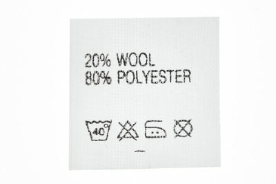 Состав и уход 20% wool 80% poliester - купить в Белгороде. Цена: 64.21 руб.