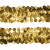 Тесьма с пайетками D16, шир. 30 мм/уп. 25+/-1 м, цвет золото - купить в Белгороде. Цена: 1 087.39 руб.