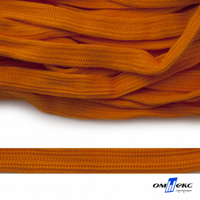Шнур плетеный (плоский) d-12 мм, (уп.90+/-1м), 100% полиэстер, цв.267 - оранжевый - купить в Белгороде. Цена: 8.62 руб.