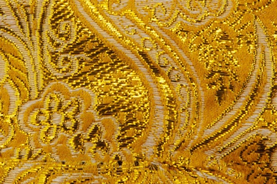 Ткань костюмная жаккард №12, 140 гр/м2, шир.150см, цвет жёлтый - купить в Белгороде. Цена 383.29 руб.