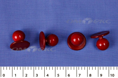 Пуговица поварская "Пукля", 10 мм, цвет красный - купить в Белгороде. Цена: 2.28 руб.