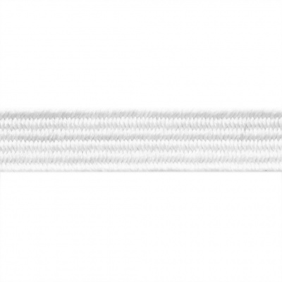 Резиновые нити с текстильным покрытием, шир. 6 мм (182 м/уп), цв.-белый - купить в Белгороде. Цена: 705.59 руб.