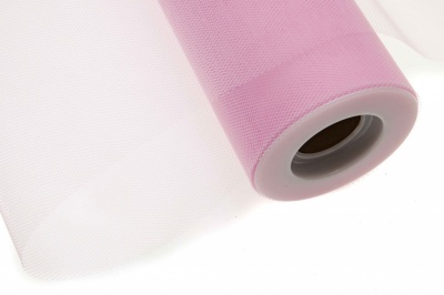 Фатин в шпульках 16-14, 10 гр/м2, шир. 15 см (в нам. 25+/-1 м), цвет розовый - купить в Белгороде. Цена: 101.71 руб.
