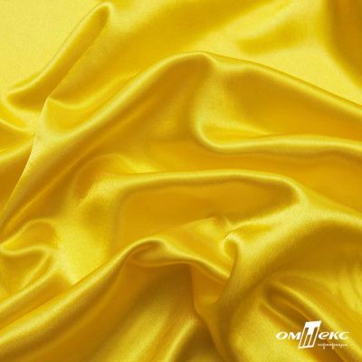 Поли креп-сатин 12-0643, 125 (+/-5) гр/м2, шир.150см, цвет жёлтый - купить в Белгороде. Цена 155.57 руб.