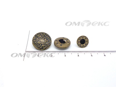 Кнопки металл 15 мм альфа антик с рис.№3  - купить в Белгороде. Цена: 2.90 руб.