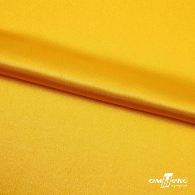 Поли креп-сатин 13-0859, 125 (+/-5) гр/м2, шир.150см, цвет жёлтый - купить в Белгороде. Цена 155.57 руб.