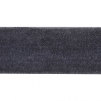 Лента бархатная нейлон, шир.25 мм, (упак. 45,7м), цв.189-т.серый - купить в Белгороде. Цена: 981.09 руб.