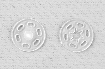 Кнопки пришивные пластиковые 15 мм, блистер 24шт, цв.-прозрачные - купить в Белгороде. Цена: 68.79 руб.