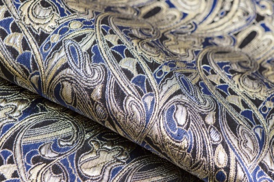 Ткань костюмная жаккард, 135 гр/м2, шир.150см, цвет синий№18 - купить в Белгороде. Цена 441.95 руб.