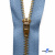 Молнии джинсовые металл т-5, 18 см латунь (YG), цв.-деним (231) - купить в Белгороде. Цена: 22.80 руб.