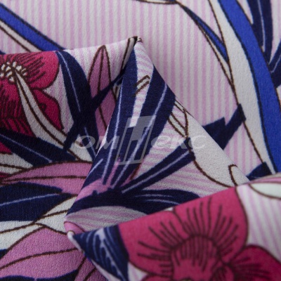 Плательная ткань "Фламенко" 18.1, 80 гр/м2, шир.150 см, принт растительный - купить в Белгороде. Цена 239.03 руб.