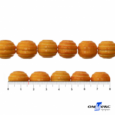 0309-Бусины деревянные "ОмТекс", 16 мм, упак.50+/-3шт, цв.003-оранжевый - купить в Белгороде. Цена: 62.22 руб.