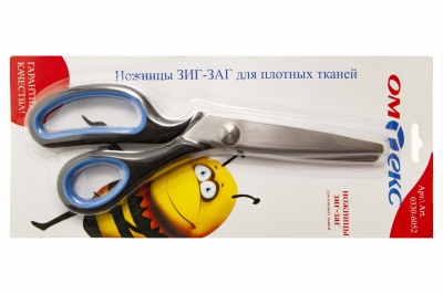 Ножницы арт.0330-6052 "ЗИГ-ЗАГ" 5 мм, для плотных тканей , 9"/ 229 мм - купить в Белгороде. Цена: 733.08 руб.