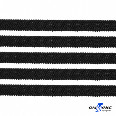 Лента эластичная вязанная (резинка) 4 мм (200+/-1 м) 400 гр/м2 черная бобина "ОМТЕКС" - купить в Белгороде. Цена: 1.78 руб.