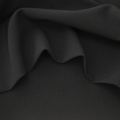 Костюмная ткань "Элис", 220 гр/м2, шир.150 см, цвет чёрный - купить в Белгороде. Цена 308 руб.