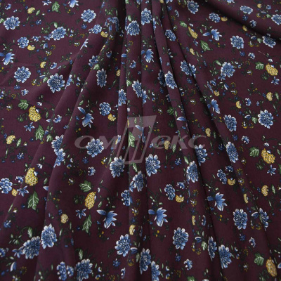 Плательная ткань "Фламенко" 4.1, 80 гр/м2, шир.150 см, принт растительный - купить в Белгороде. Цена 259.21 руб.
