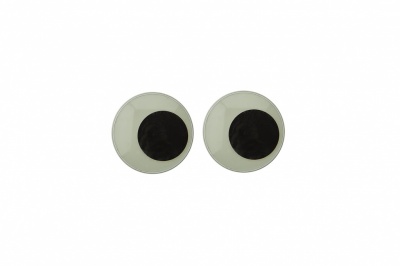 Глазки для игрушек, круглые, с бегающими зрачками, 8 мм/упак.100+/-2 шт, цв. -черно-белые - купить в Белгороде. Цена: 28.86 руб.