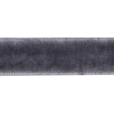 Лента бархатная нейлон, шир.12 мм, (упак. 45,7м), цв.189-т.серый - купить в Белгороде. Цена: 457.61 руб.