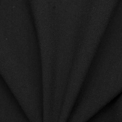 Костюмная ткань с вискозой "Рошель", 250 гр/м2, шир.150см, цвет чёрный - купить в Белгороде. Цена 438.12 руб.