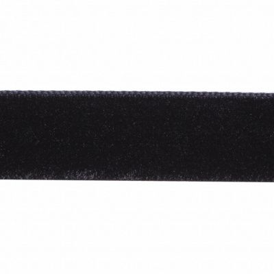 Лента бархатная нейлон, шир.12 мм, (упак. 45,7м), цв.03-черный - купить в Белгороде. Цена: 448.27 руб.