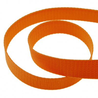 Стропа текстильная, шир. 25 мм (в нам. 50+/-1 ярд), цвет оранжевый - купить в Белгороде. Цена: 409.94 руб.