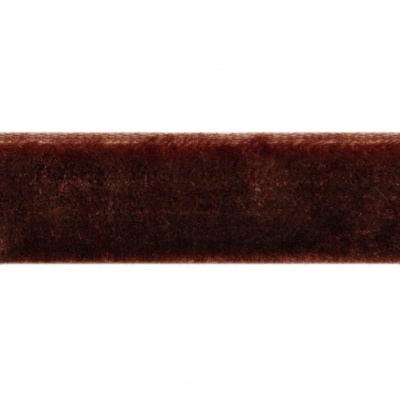Лента бархатная нейлон, шир.12 мм, (упак. 45,7м), цв.120-шоколад - купить в Белгороде. Цена: 392 руб.